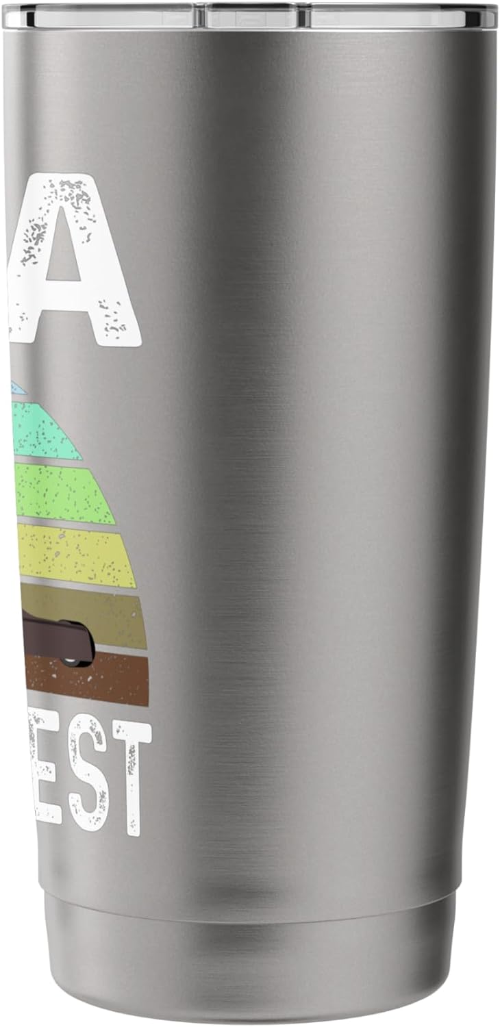 Funny Opa Mows Best Lawn Care Grass Mowing Lawn Mower Dad Stainless Steel Insulated Tumbler