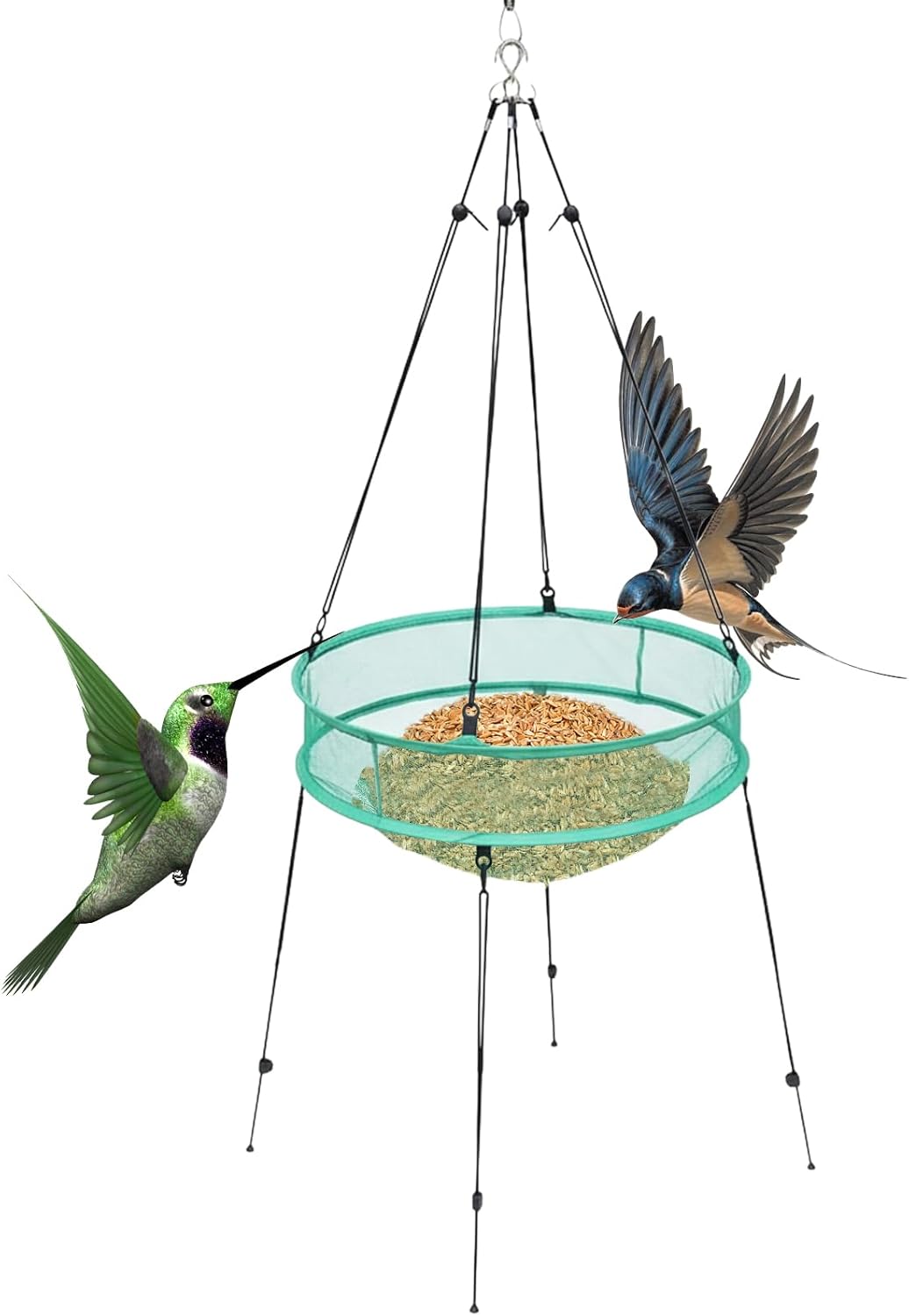 Outdoor Bird Hoop - Strong Lightweight Feeder for Garden, Wind Resista