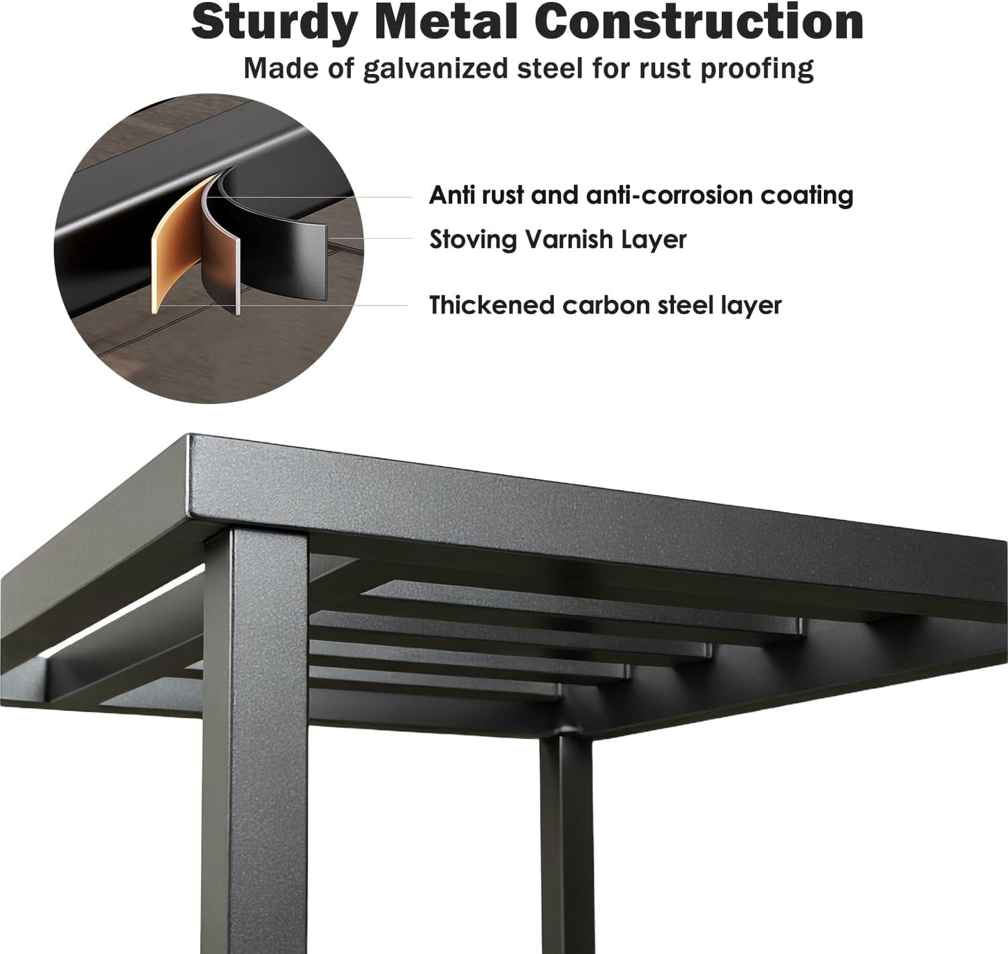 Plant Stand Indoor Outdoor,13 Inch Metal Plant Stands Riser,Heavy Duty