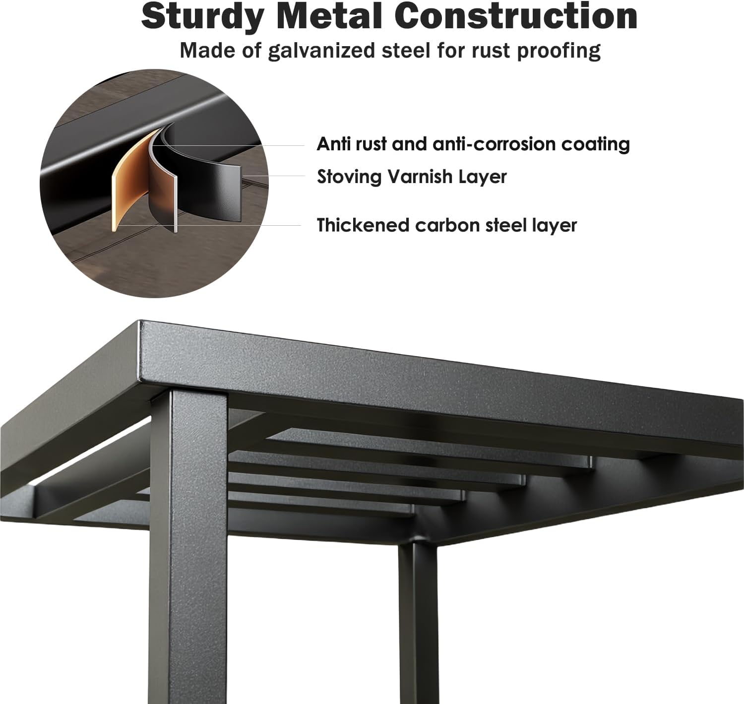 Plant Stand Indoor Outdoor,13 Inch Metal Plant Stands Riser,Heavy Duty