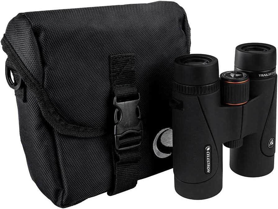 Celestron – TrailSeeker 10x42 Binoculars – Fully Multi-Coated Optics – Binoculars for Adults – Phase and Dielectric Coated BaK-4 Prisms – Waterproof & Fogproof – Rubber Armored – 6.5 Feet Close Focus