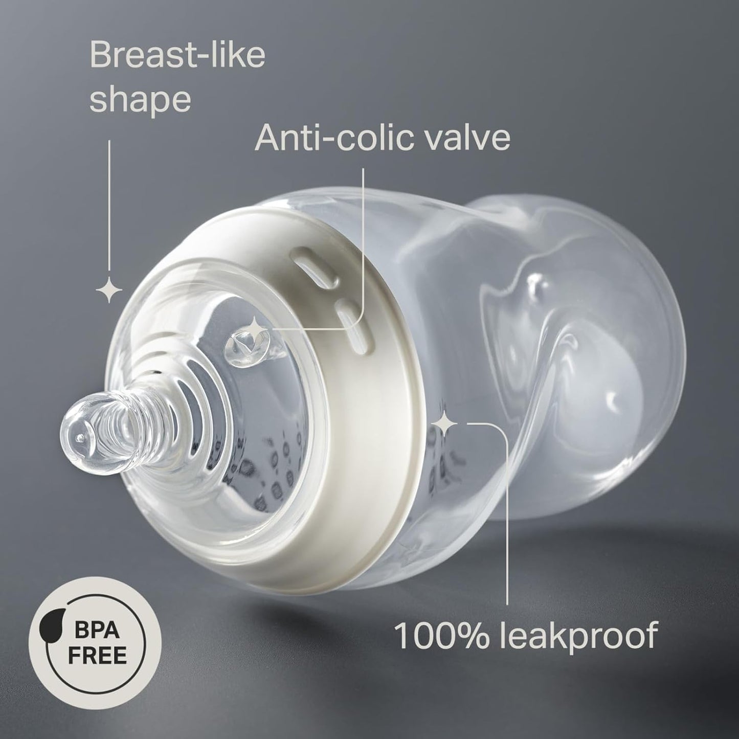 Tommee Tippee Natural Start Anti-Colic 9 oz BPA Free Baby Bottles, 0+ Months, Slow Flow Breast-Like Nipple, Self Sterilizing, Designed for Seamless Transition Between Bottle & Breast, Fiesta,Pack of 6