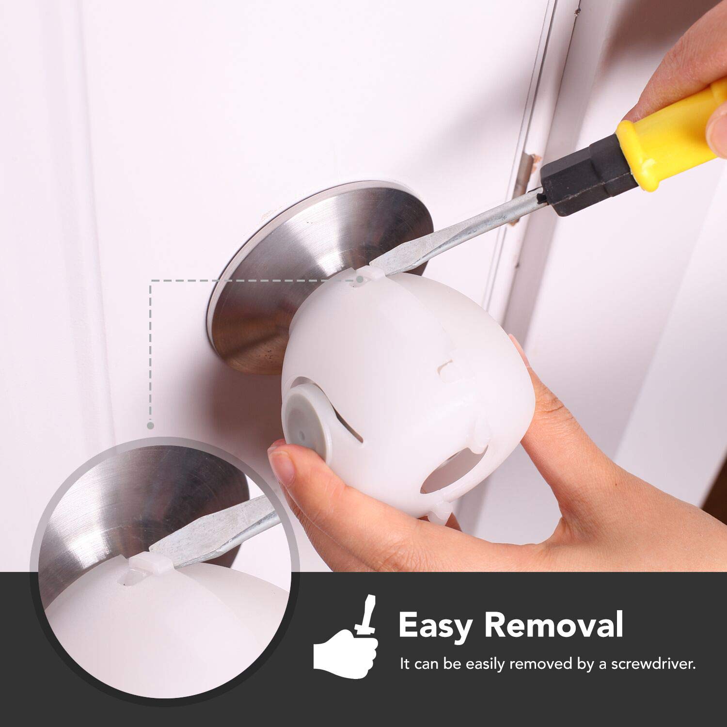 Mom's Choice Gold Awards Winner - EUDEMON 4 Pack Baby Safety Door Knob