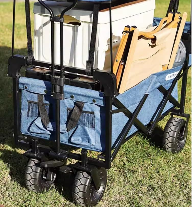 Collapsible Wagon Cart with Wheels Foldable Folding Wagons Carts Silen