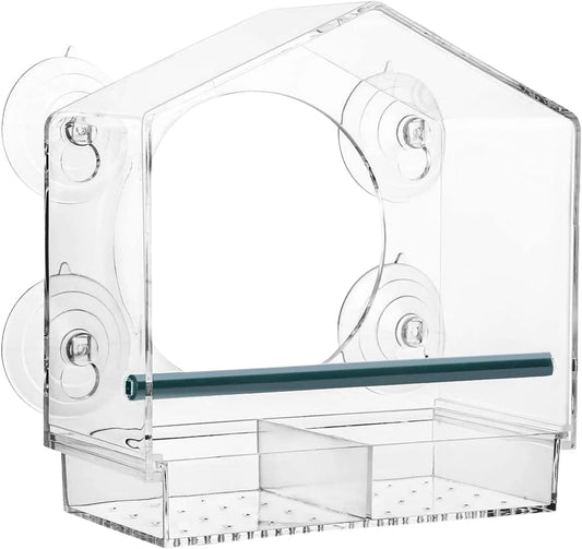 Bird Feeder Suction Cup Window – Spill-Proof Food Box | Acrylic Detach