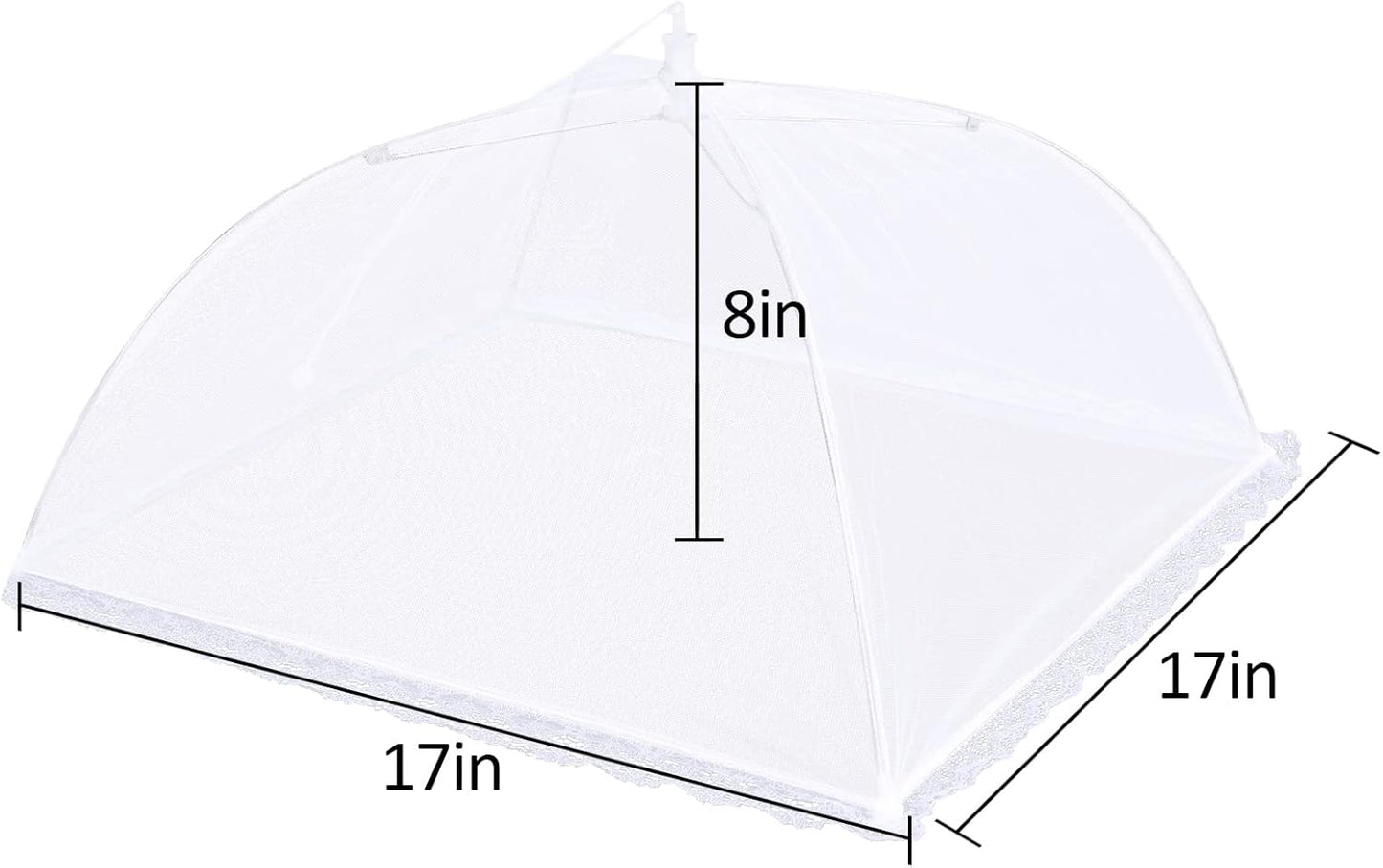4 Pack Mesh Food Covers 17 inch, Large and Tall Food Covers, Pop-Up Mesh Food Covers Tent Umbrella for BBQs, Outdoors, Screen Tents, Parties Picnics, Fruit Cover