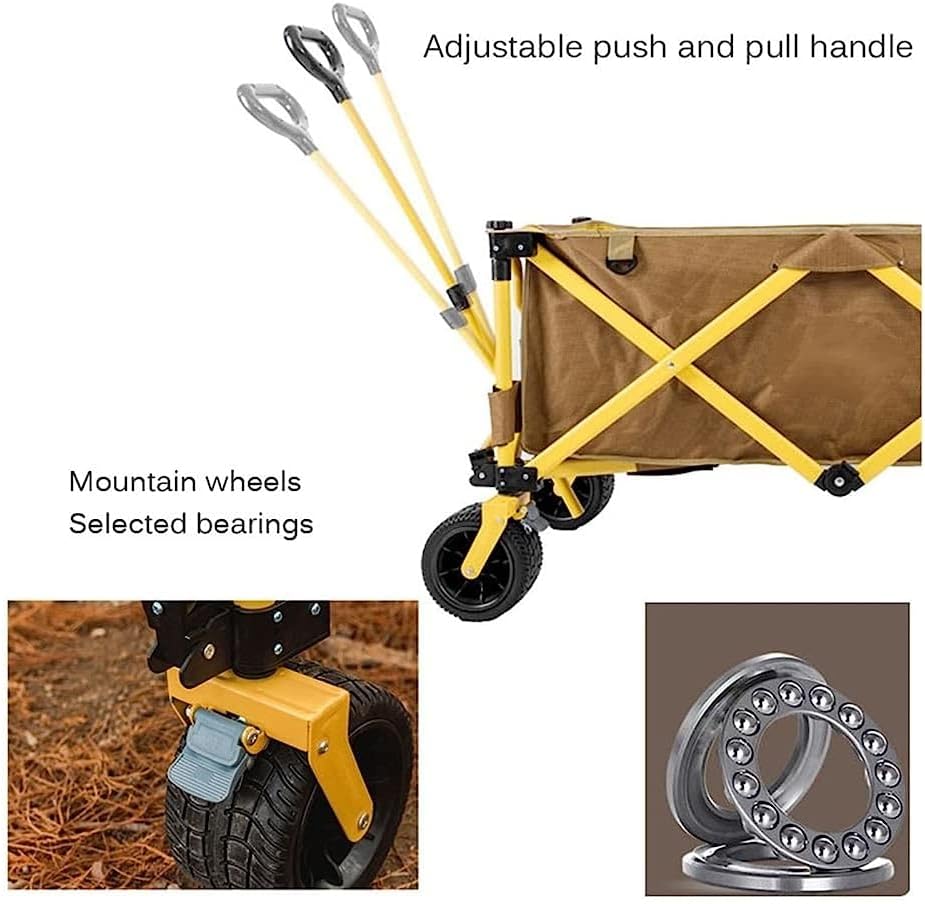 Handcart, Trolley Outdoor Camping Utility Folding Shopping Cart, Foldi