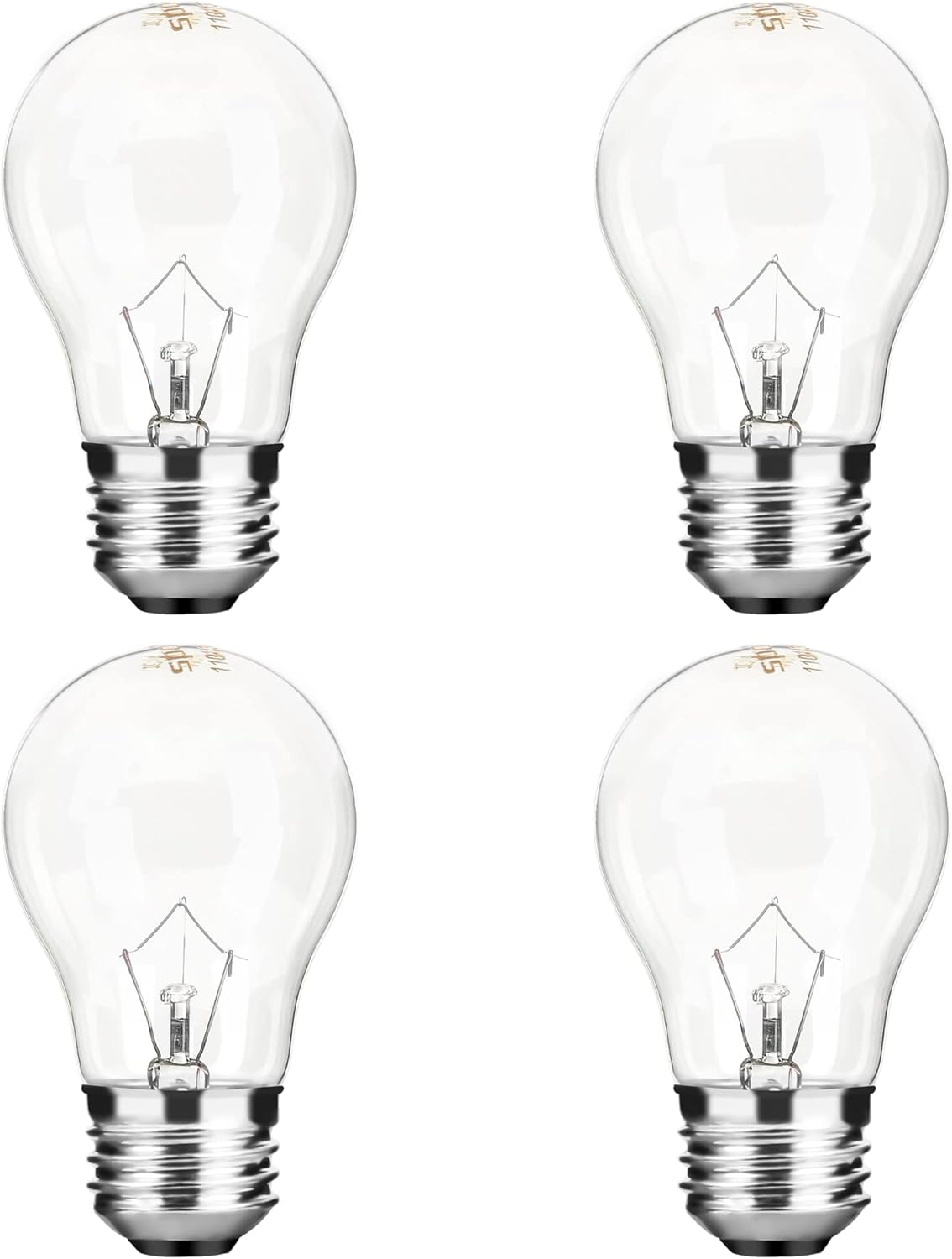 Appliance Oven Light Bulb A15 40W High Temperature 500 Degrees Resistant for Refrigerator Over Stove Microwave Range Hood Lava Lamp Replacement Bulb E26 Medium Base 120V Warm White
