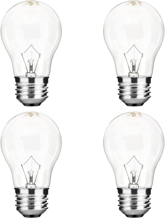 Appliance Oven Light Bulb A15 40W High Temperature 500 Degrees Resistant for Refrigerator Over Stove Microwave Range Hood Lava Lamp Replacement Bulb E26 Medium Base 120V Warm White
