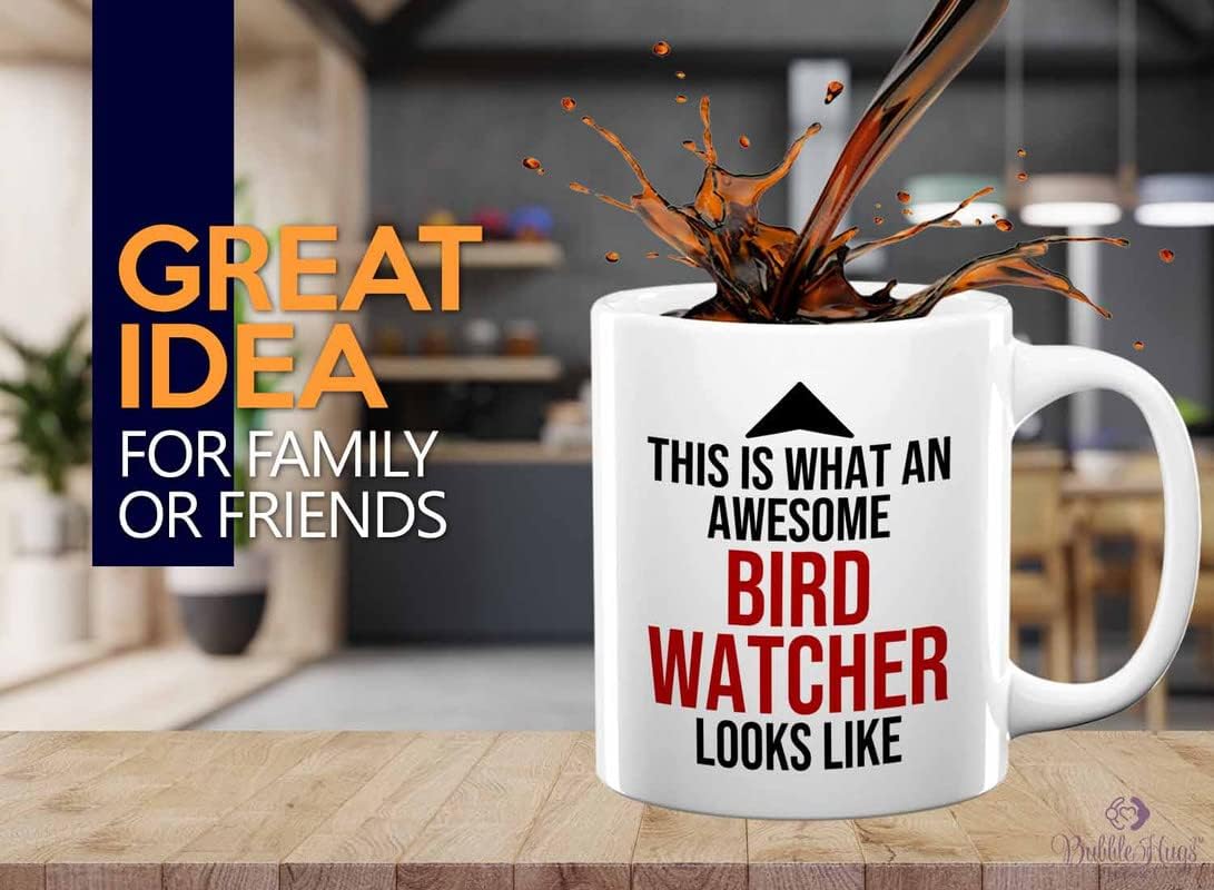 Bird Lover Coffee Mug 11oz White - Awsome bird watcher looks like - Hu