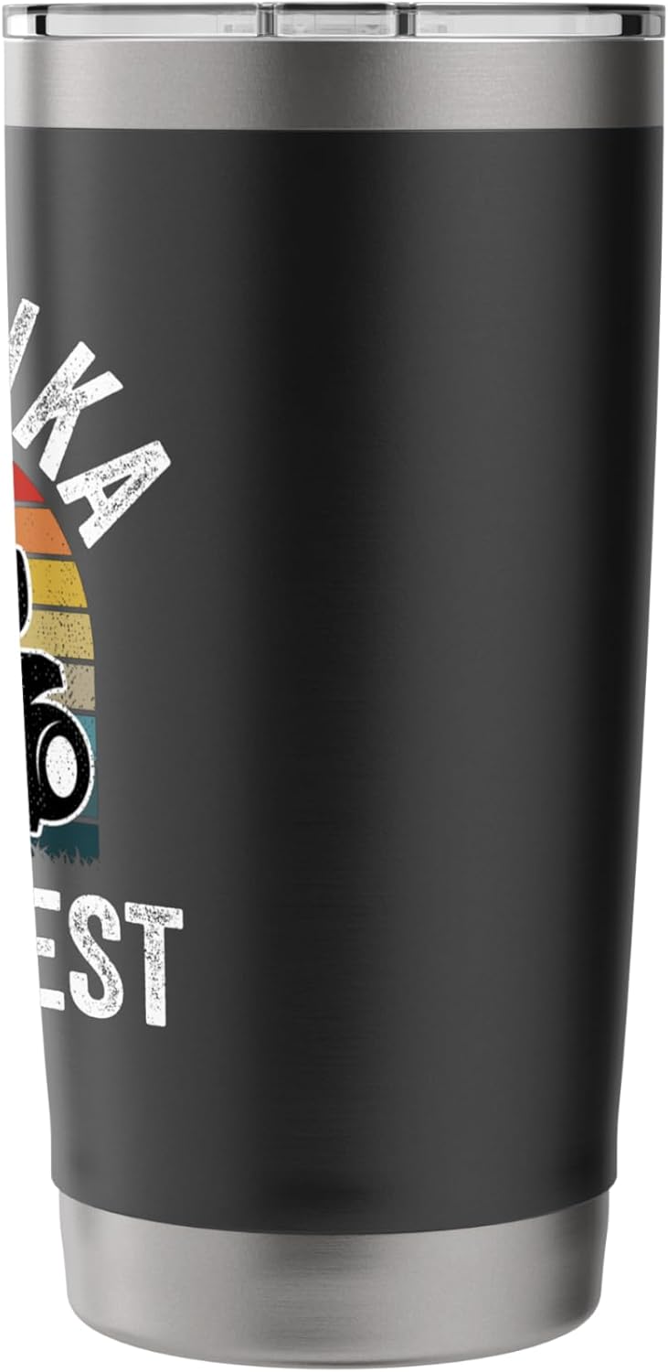 Dedushka Mows Best Funny Gardener Lawn Care Father's Day Stainless Steel Insulated Tumbler