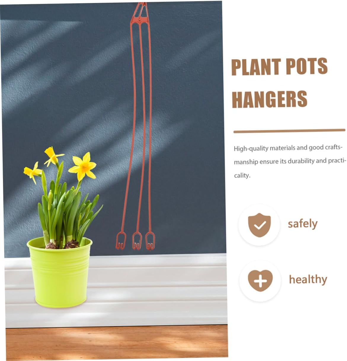 Milisten 30Pcs Durable Plant Hooks for Hanging Flower Pots Versatile S