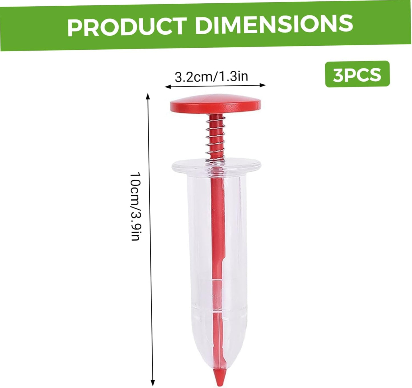 3Pcs Seed Planter Tool, Mini Hand Seed Dispenser for Precise Planting, Garden Seeder for Small Seeds