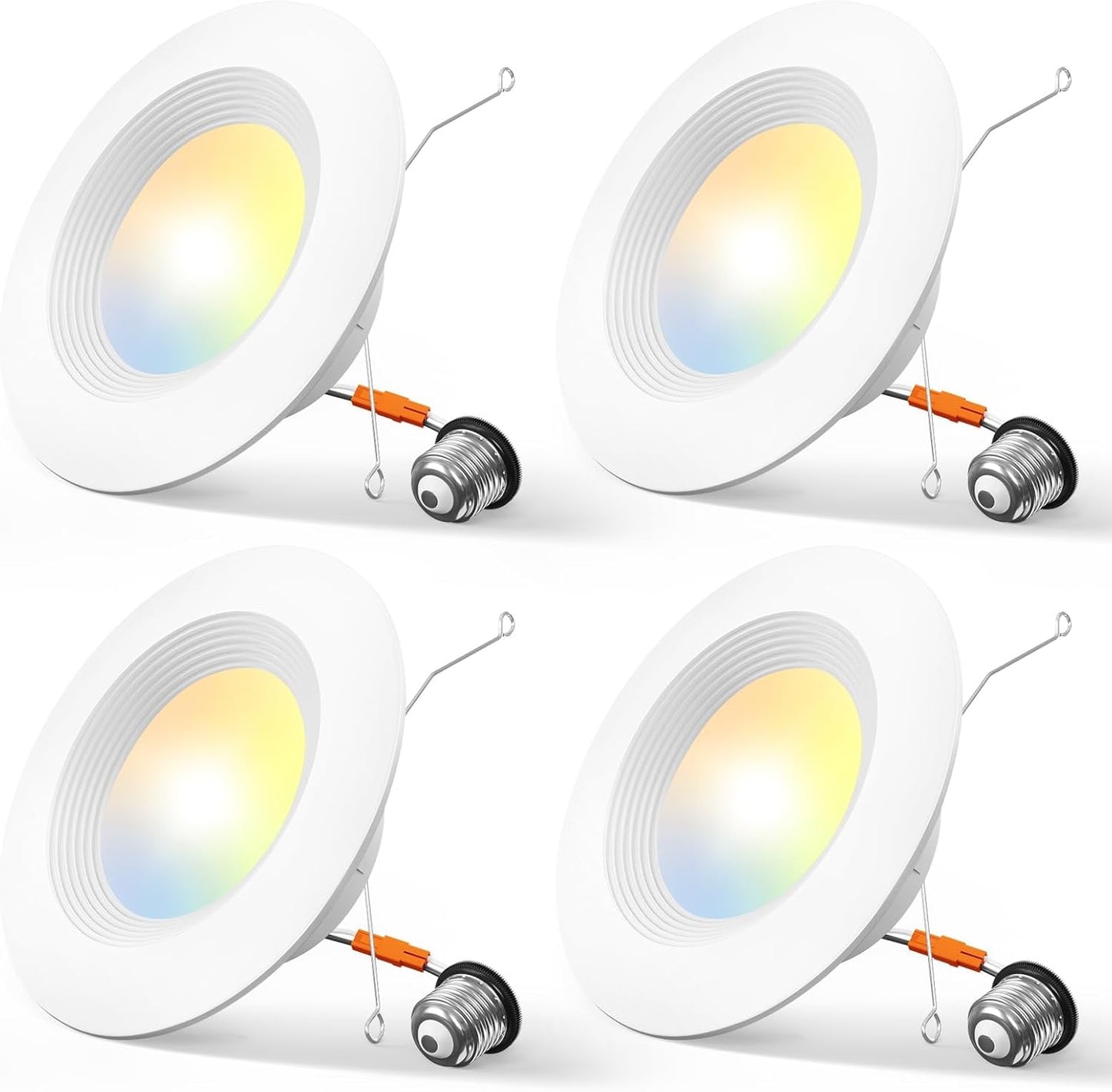 Amico 4 Pack 5/6 inch 5CCT LED Recessed Lighting, Dimmable, 12.5W=100W