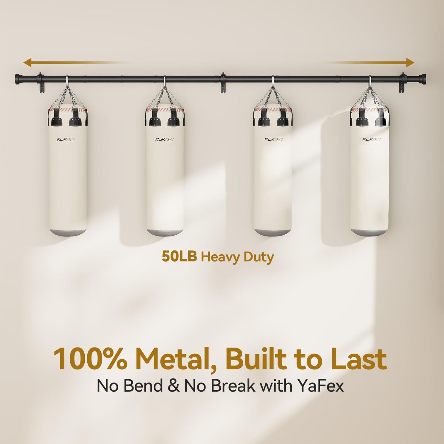 YaFex Curtain Rods 32-144 Inch, Heavy Duty 1 Inch Adjustable Curtain R
