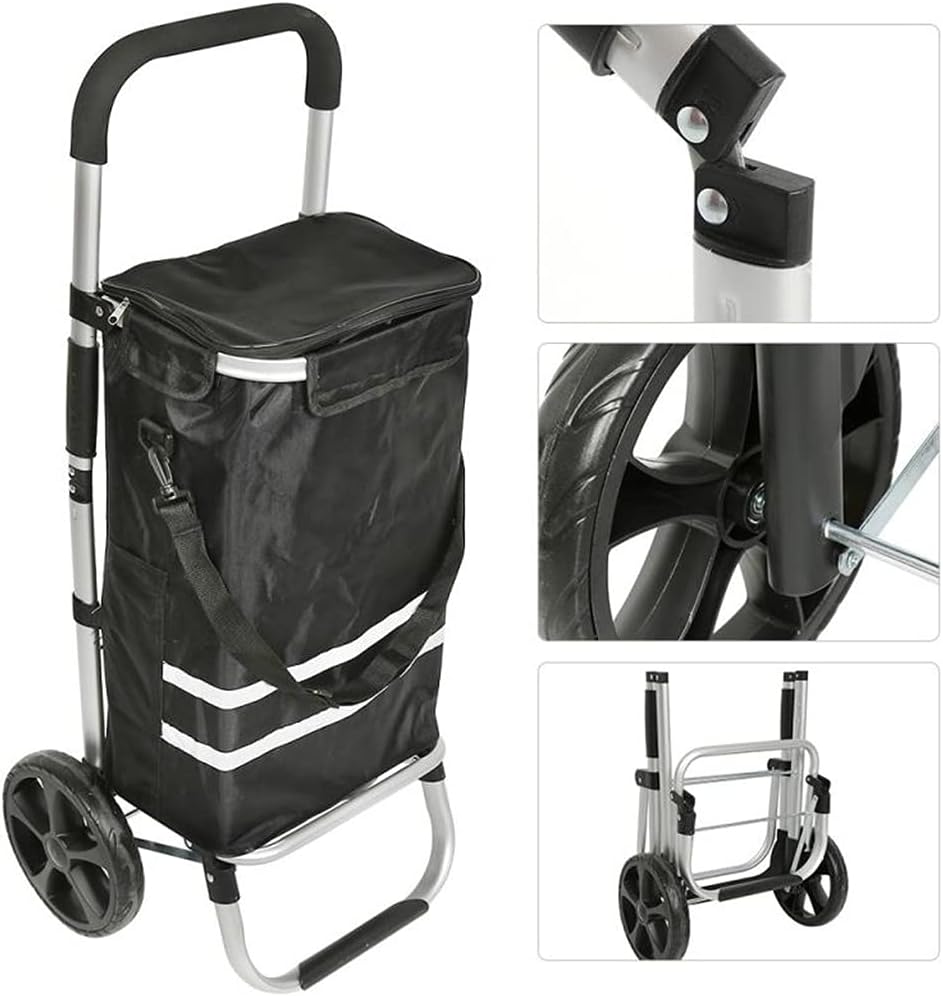 JSEIAJB 35l Shopping Trolley Cart Tote Shoulder Bag Foldable Reusable 