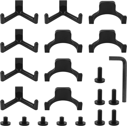 21pcs Tool Storage Hooks, Black Y/U-Shape Hooks with Screw Wrench Hang