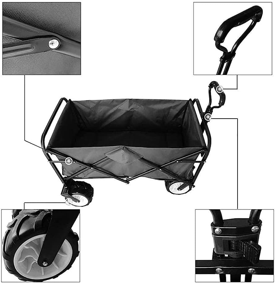 Trolleys, Folding Garden Trolley Cart Heavy Duty Wagon, Multi-Function