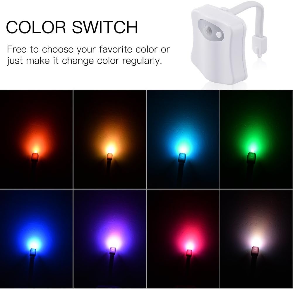 ZEZHOU Original Toilet Night Light 2 Pack, Motion Sensor Activated LED