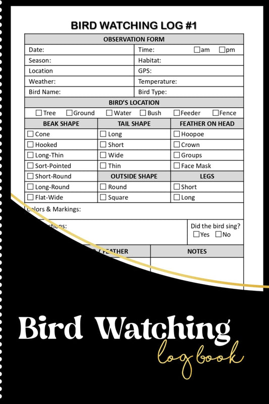 Bird Watching Log Book: Observation Notebook for Birdwatchers