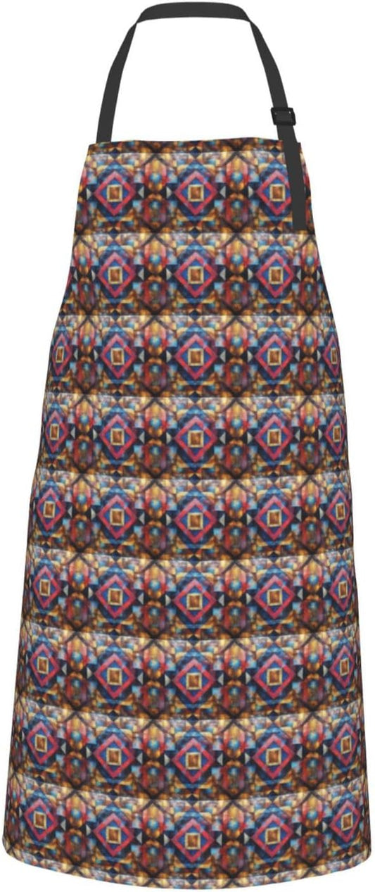 YANYU Shining Overlook Print 28x33 In Kitchen Apron Stylish Chef Apron with Pockets for Cooking Baking Painting