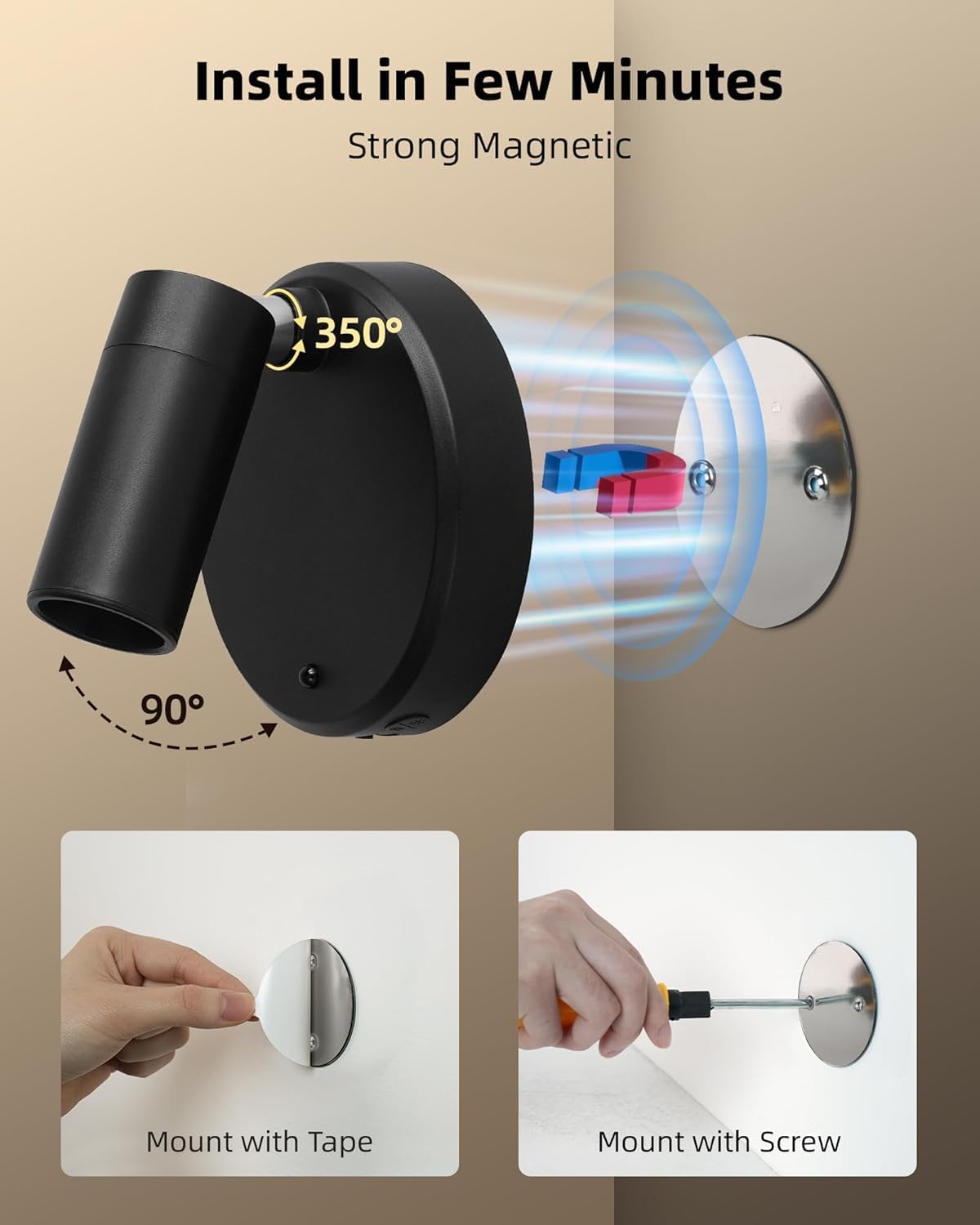 EZVALO Spotlights Indoor with Remote, 5500mAh Rechargeable Picture Lights, Wireless LED Uplighting with Timer＆Dimmable, 3CCT, Display Lights for Plant Painting, Artwork, Accent Lighting (2Pack-Black)