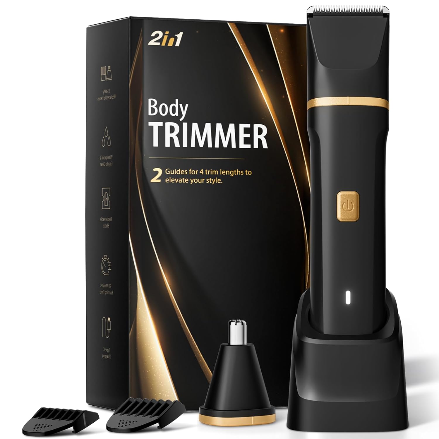 Electric Razor for Men, IPX7 Waterproof Versatile Shaver for Temple, G