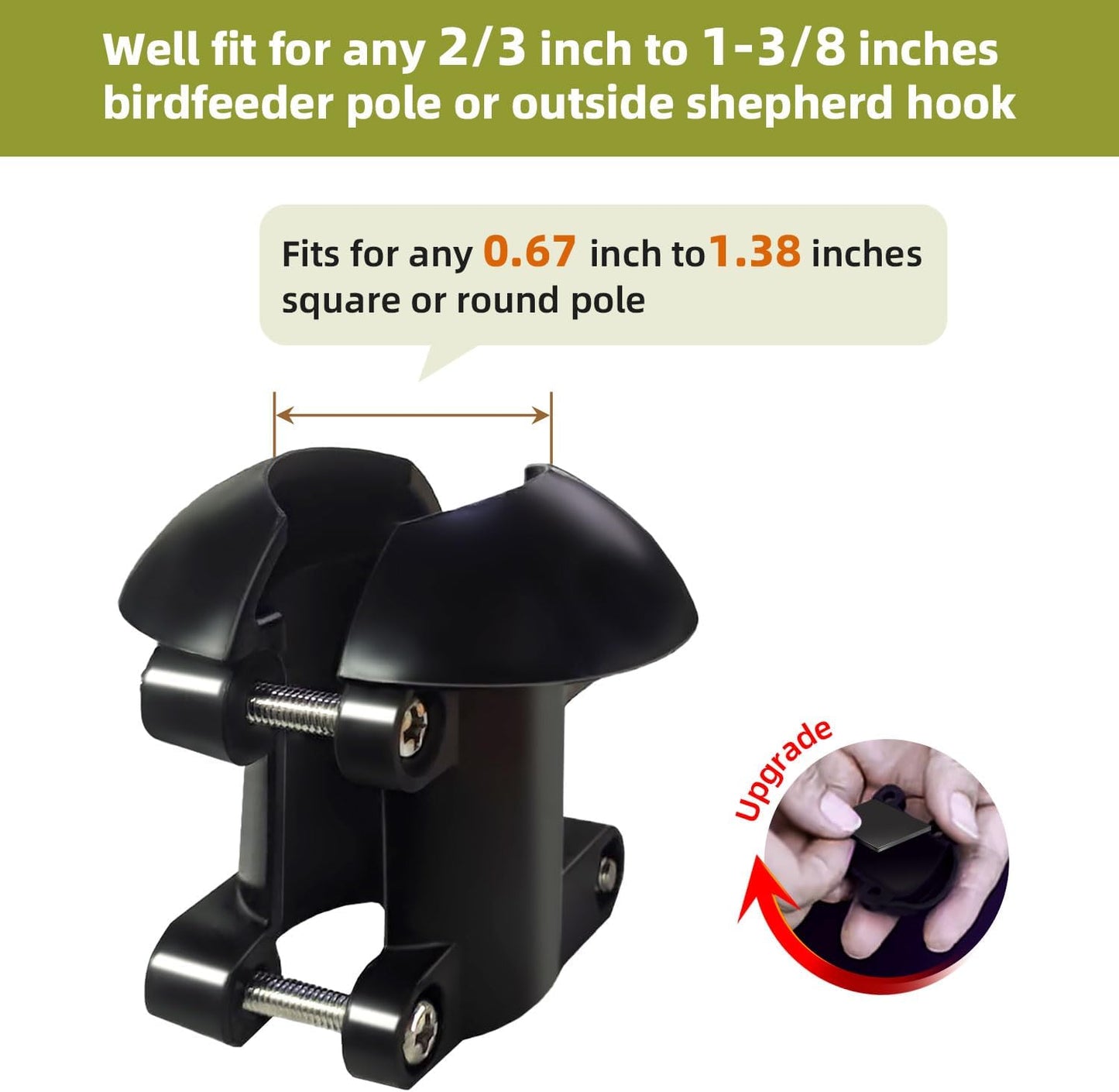 2 Pack Squirrel Baffle for Bird Feeder Pole, Outside Pole Mount Bird H