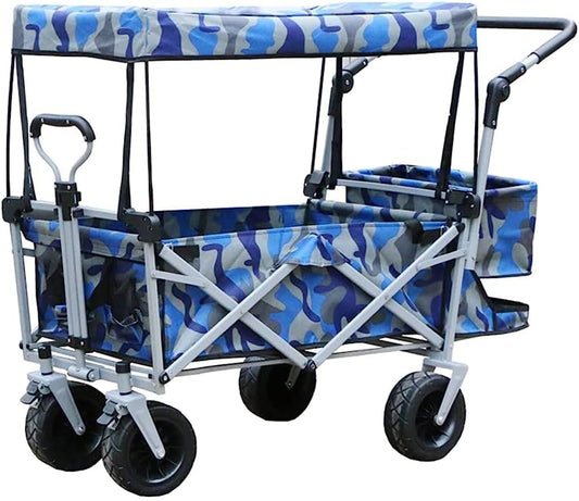 Handcart, Foldable Trolley, Outdoor Cart with Adjustable Telescoping B