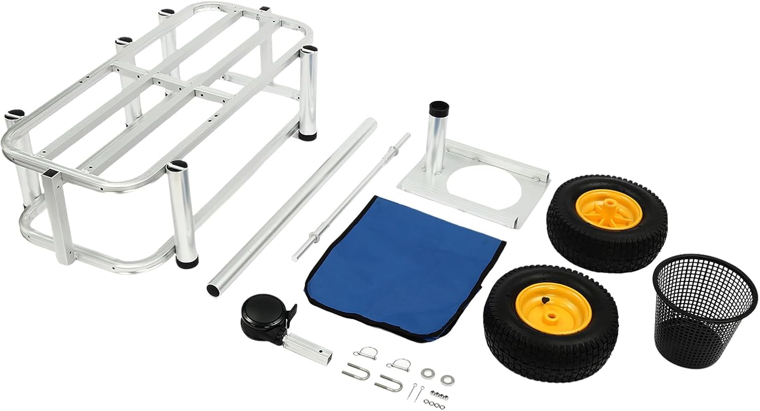 Aluminum Fishing Cart with Rod Holders - Trolley Fish and Marine Cart 