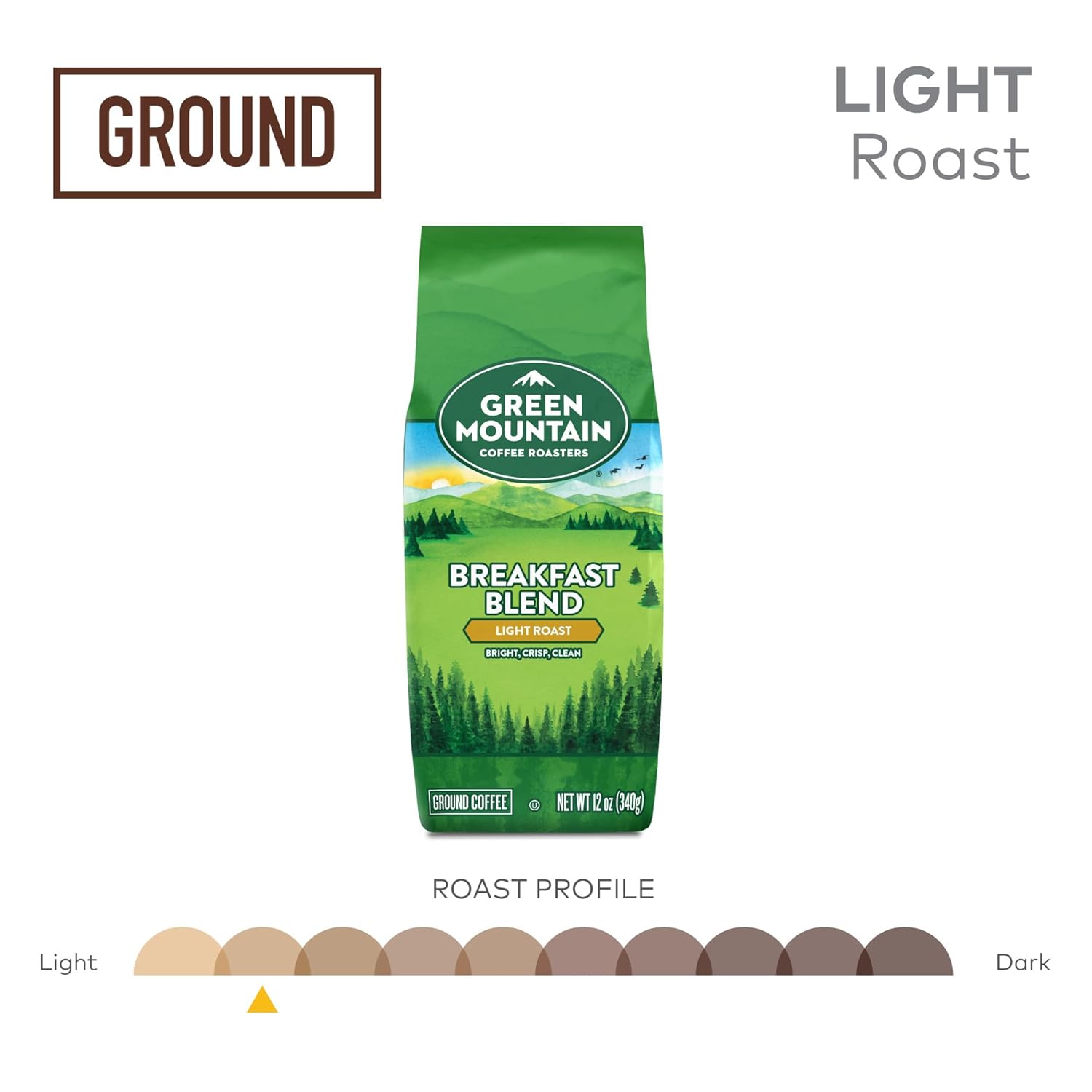 Green Mountain Coffee Roasters Breakfast Blend, Ground Coffee, Bagged 