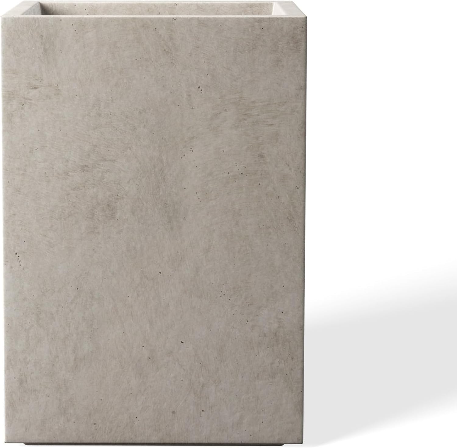 Kante 12.6" H Tall Rectangular Concrete Planters, Outdoor Indoor Light