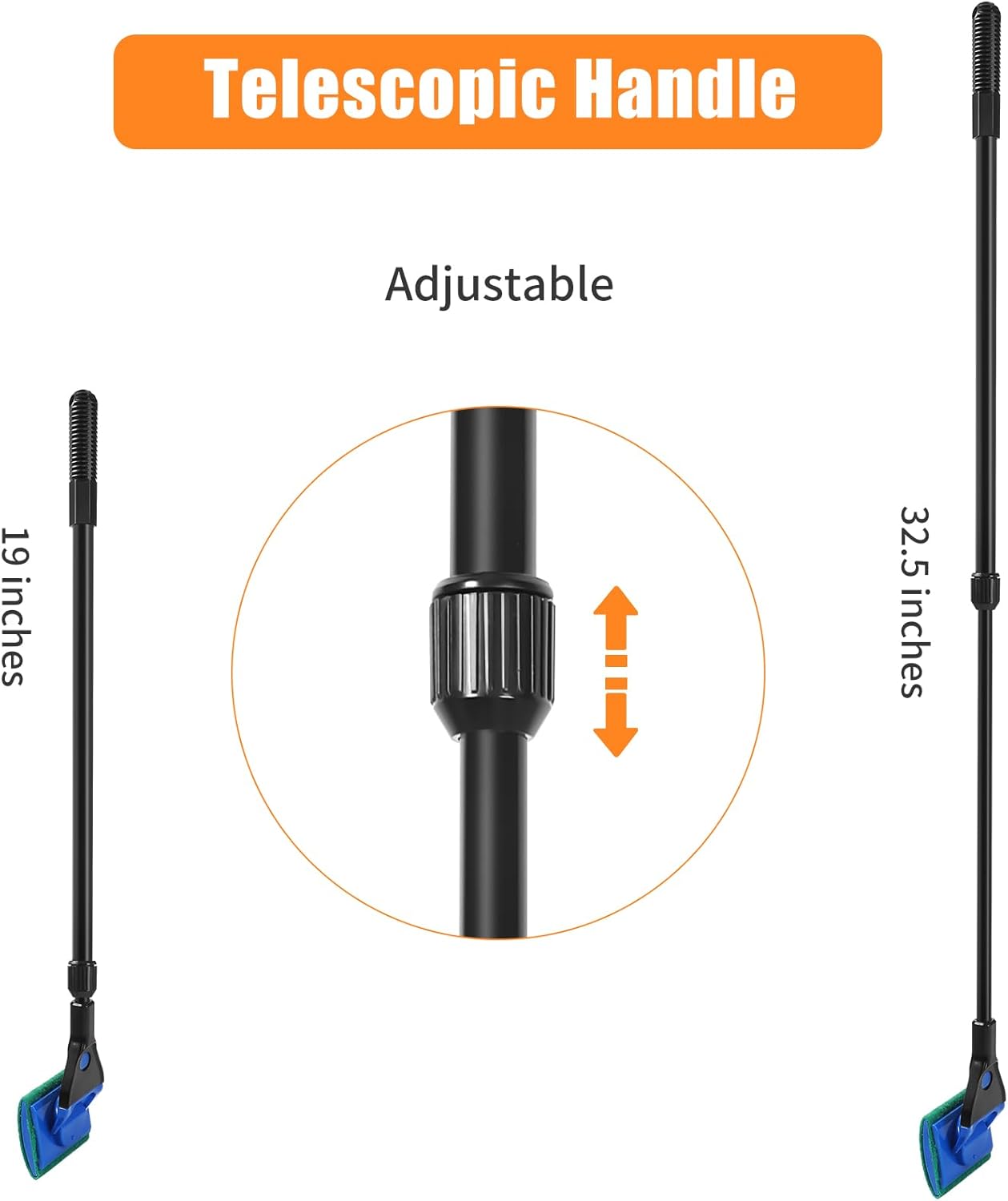 AQUANEAT Aquarium Cleaning Tools, Fish Tank Cleaner Kit with Adjustabl