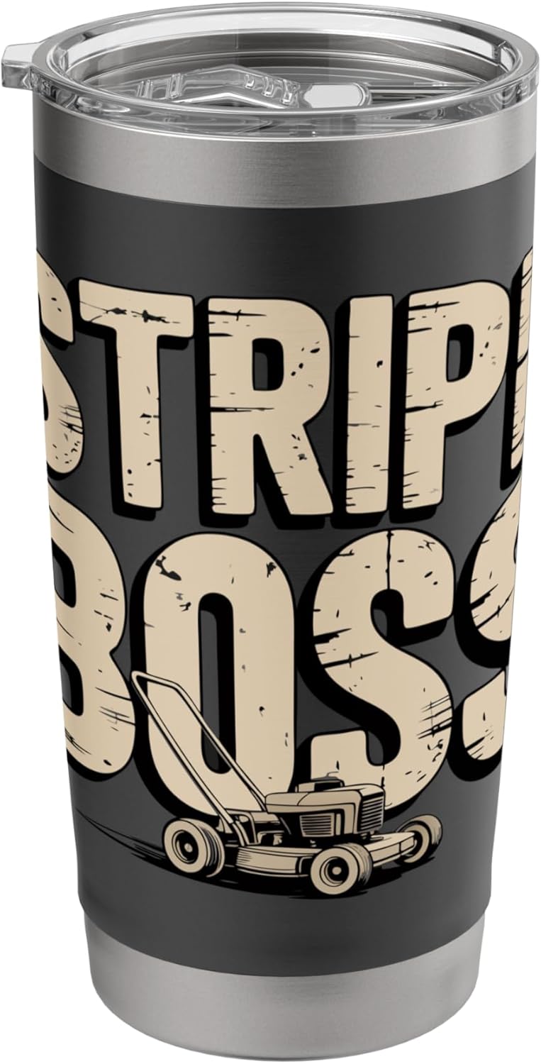 Lawn Striper Lawn Care Landscaping Lawn Mover Stainless Steel Insulated Tumbler