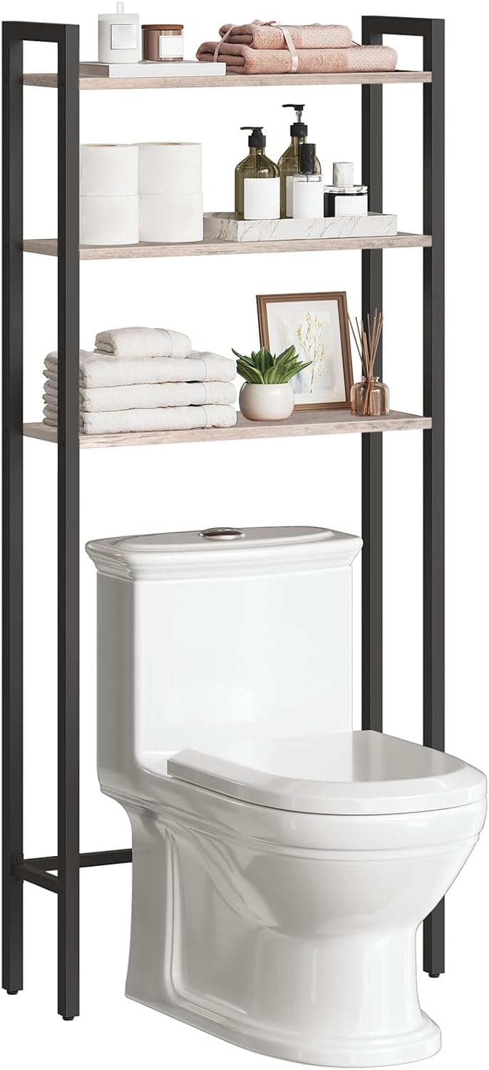 HOOBRO Over The Toilet Storage, 3-Tier Bathroom Organizer Shelf Over T
