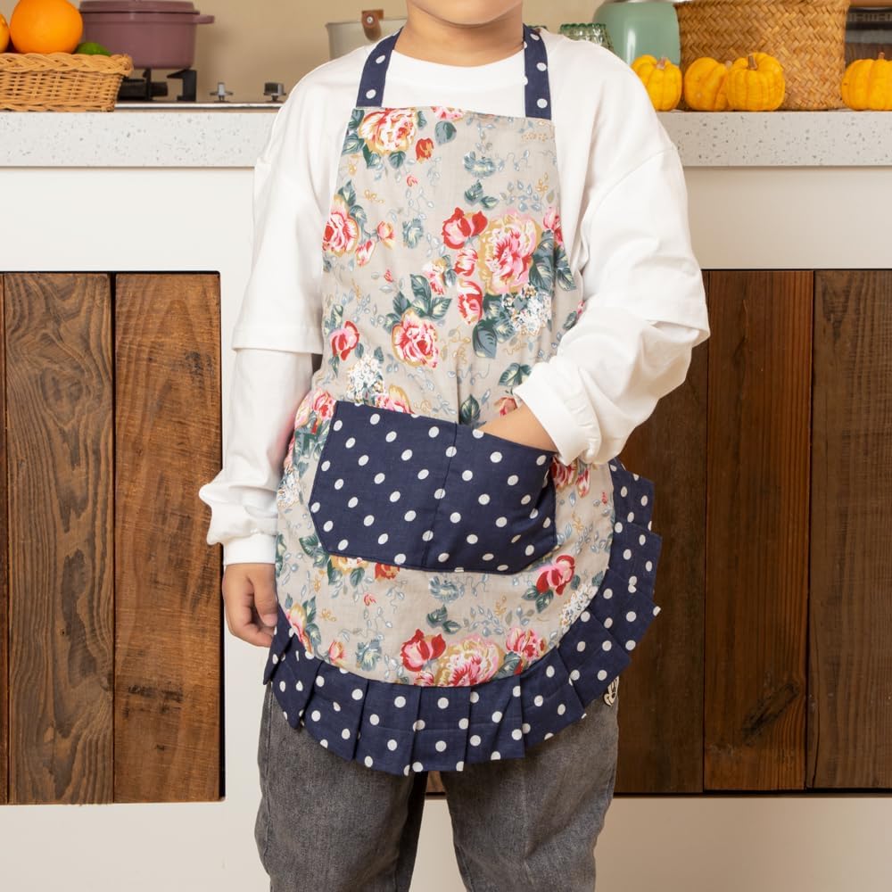 NEOVIVA Cooking Aprons with Pockets for Mama and Me, Parent and Child 