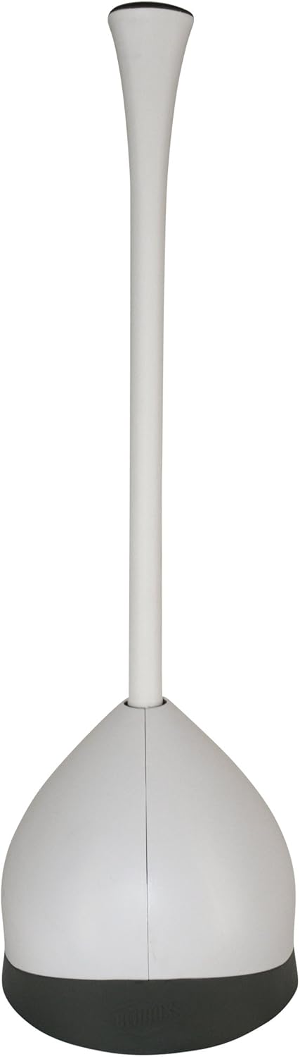 Clorox Toilet Plunger with Hideaway Holder Caddy Heavy-Duty Compact De