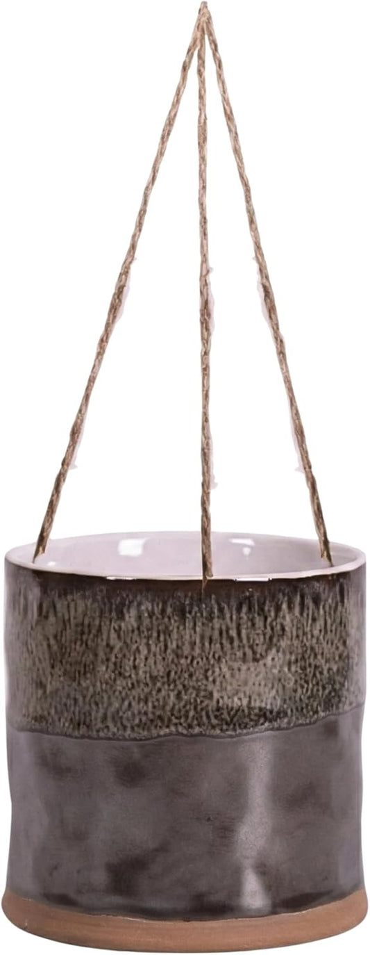 Blue Sky Ceramic Hanging Midnight Mist 5'' Flower Pot, Multi Color