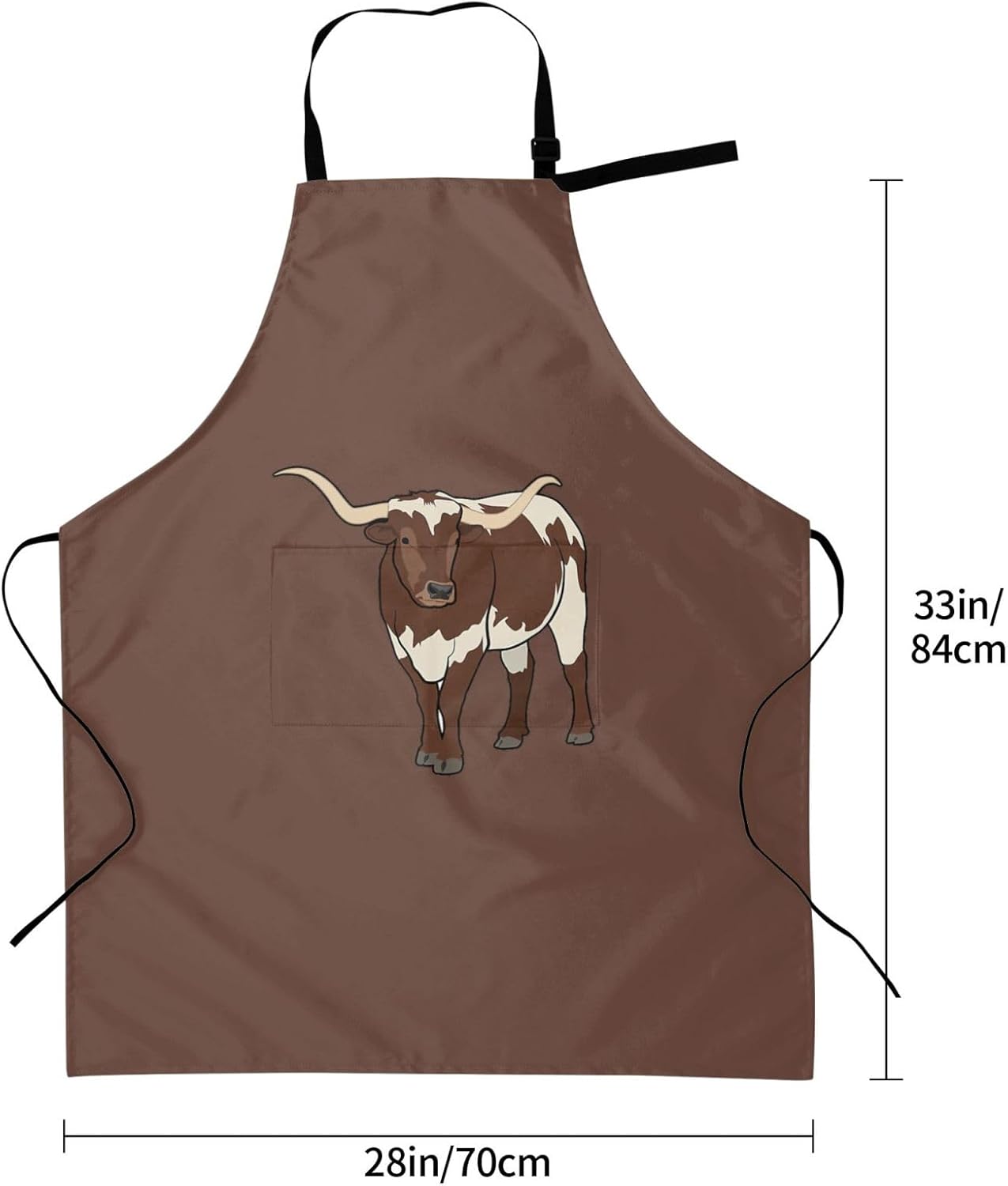 Animal cow print Waterproof apron with pocket adjustable cooking apron for adult kitchen bibs to bake