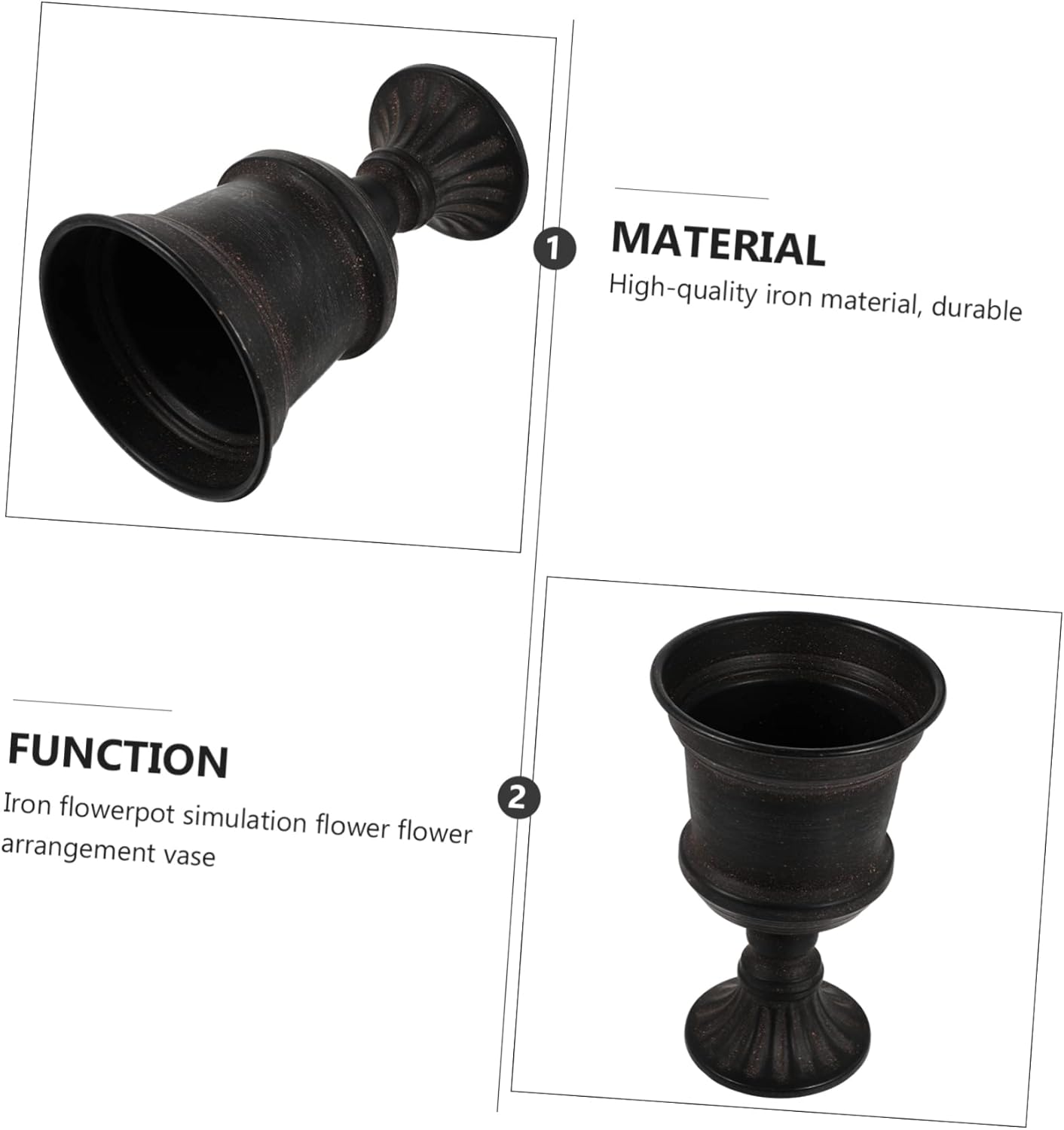 BESTOYARD 1pc Art Flower Vase for Home Office Wedding Decor Rustic Metal Flowerpot for Centerpieces Elegant Gardening Planter for Use