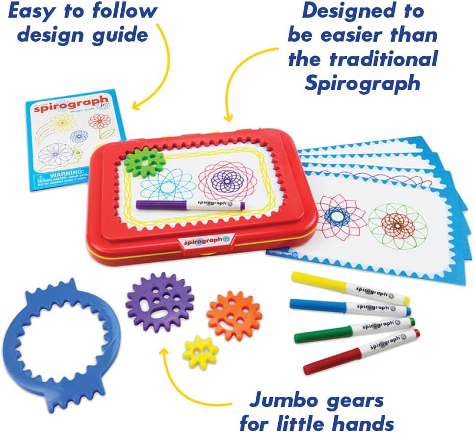 Spirograph Jr. — Jumbo Sized Gears Classic Retro Toy For Spiral Drawin