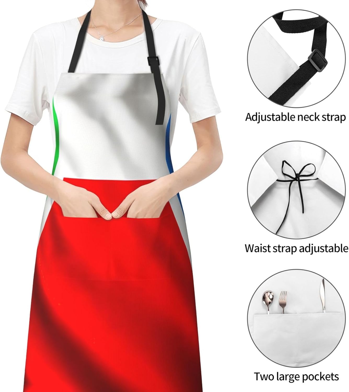 Costa Rica Flag 1 print Waterproof chef's apron with pocket apron for 