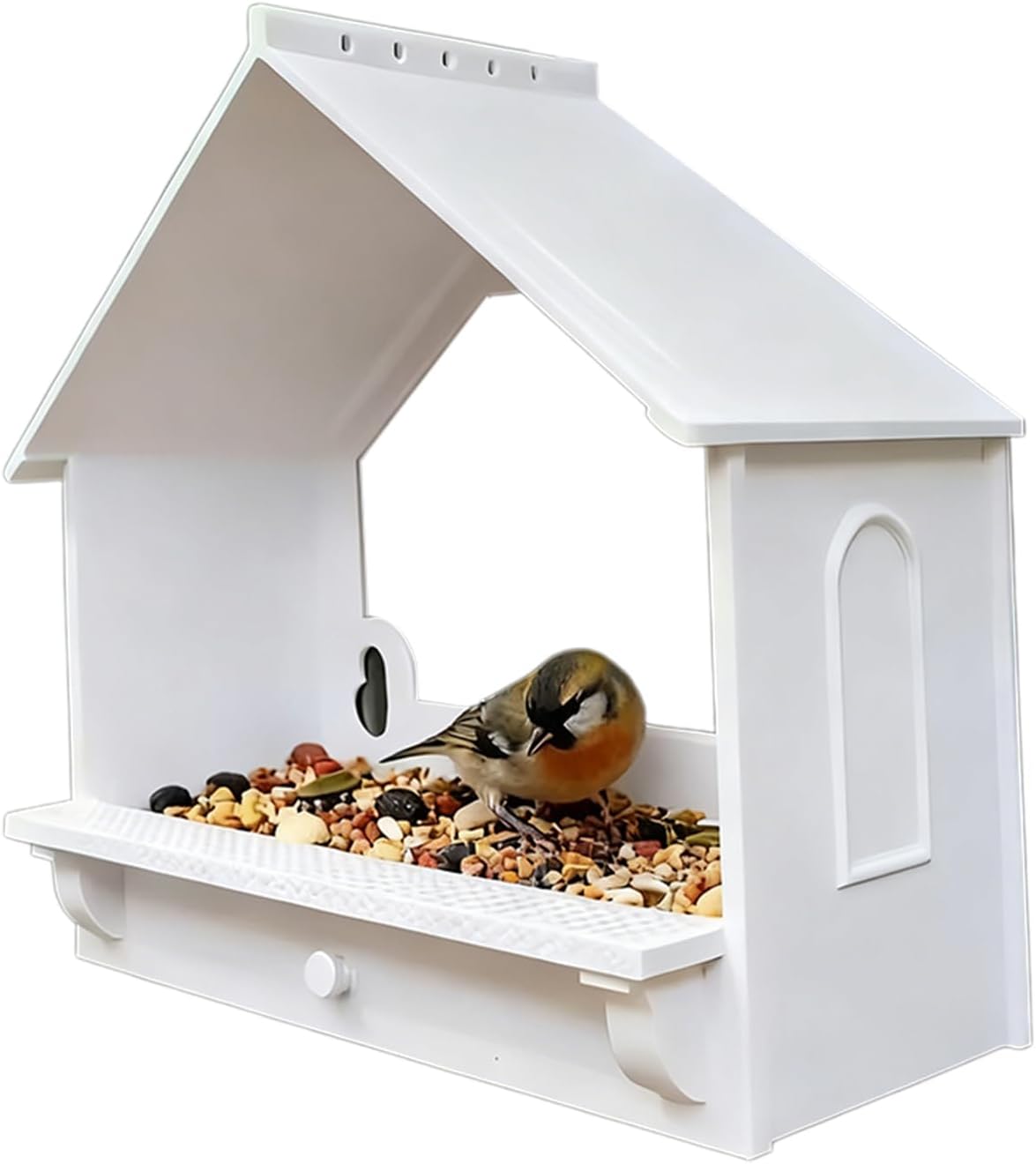 Hummingbird Feeders for Window, Decor Hangers, Transparent Back Bird Feeders for Outdoors, for Squirrel Outside Garden Window Winter Balcony Viewing Decks