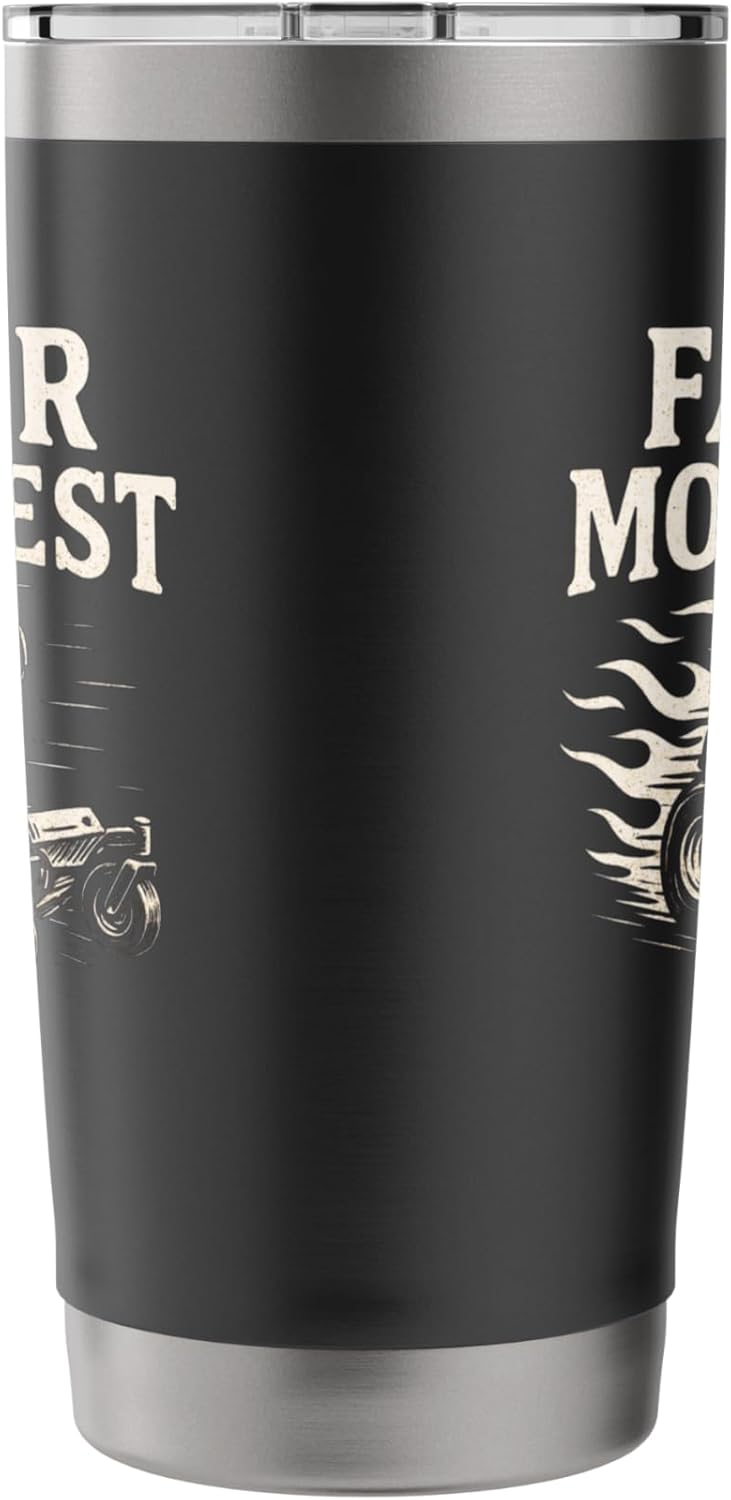 Father Mows Best Zero-Turn Mower, Funny Dad Lawn Mowing Stainless Steel Insulated Tumbler