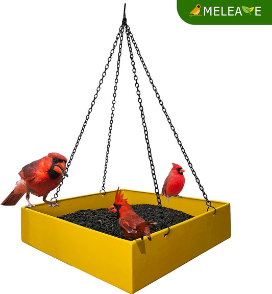 Bird Feeders for Outdoors, Platform Bird Feeder for Outside, Large Capacity 3.5 lbs