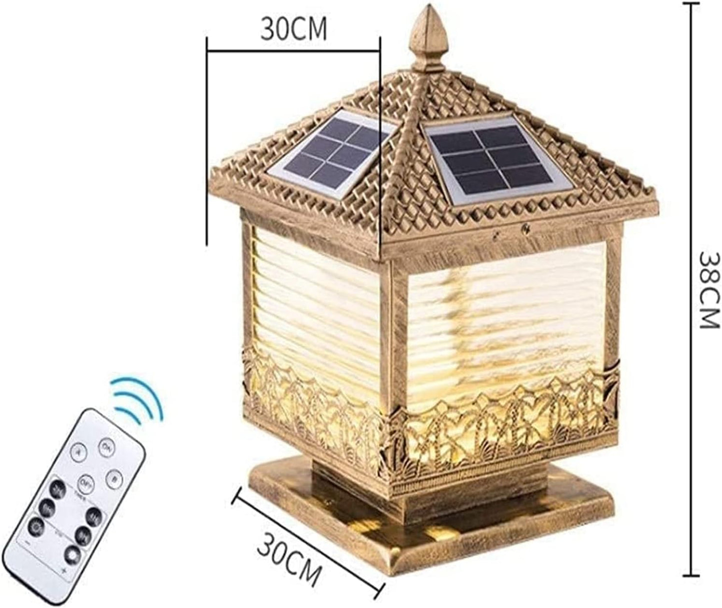 Courtyard Light Post Light Outdoor Led Courtyard European-style Square Home Waterproof Wall Garden Villa Gate Solar Post Light Garden Landscape Door Post Lamp Solar Column Lamp Home Decor Street
