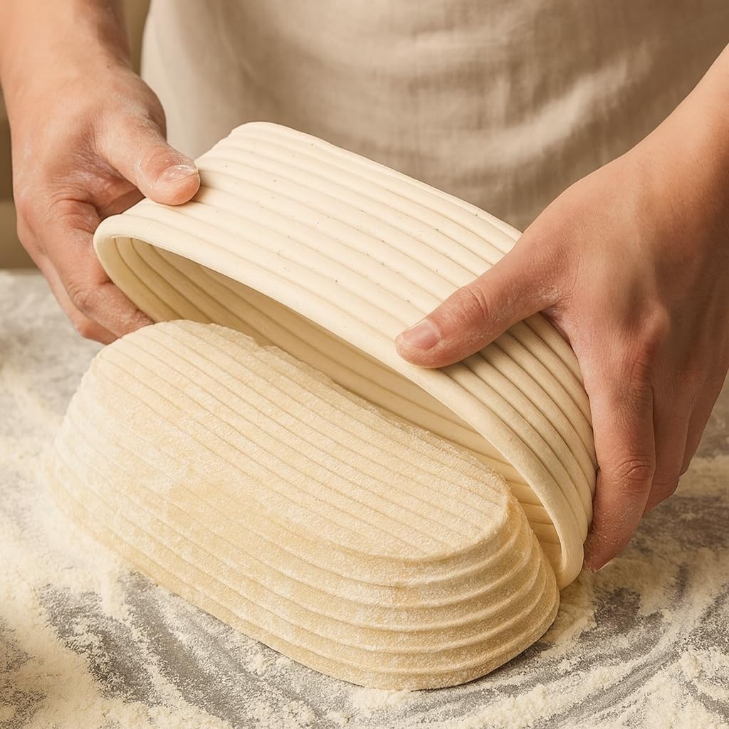 Saint Germain Bakery Premium Round Bread Banneton Basket with Liner - 