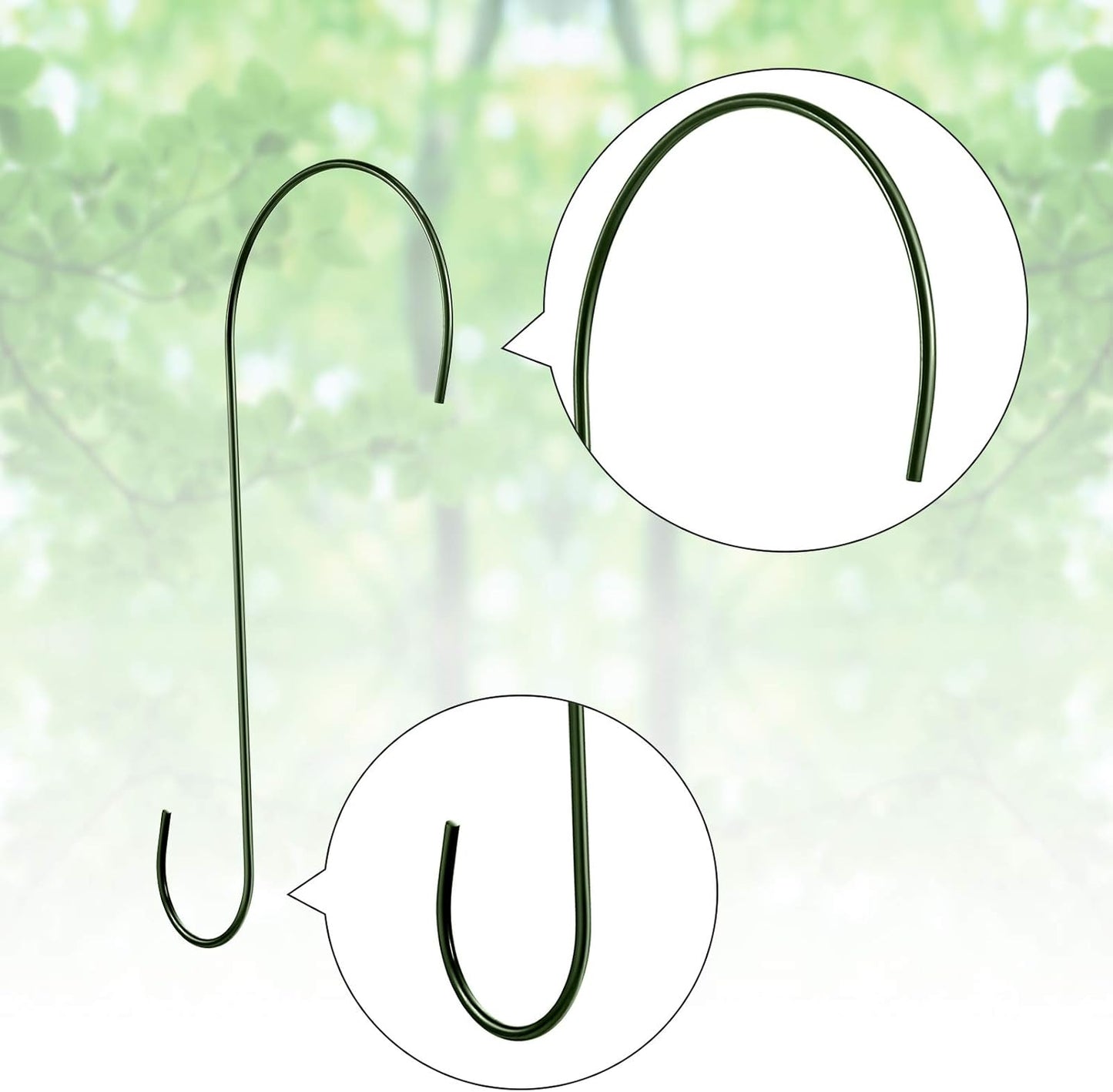 Hotop 6 Pieces Heavy Duty Big S Hooks Bird Feeder Garden Rustproof Sta