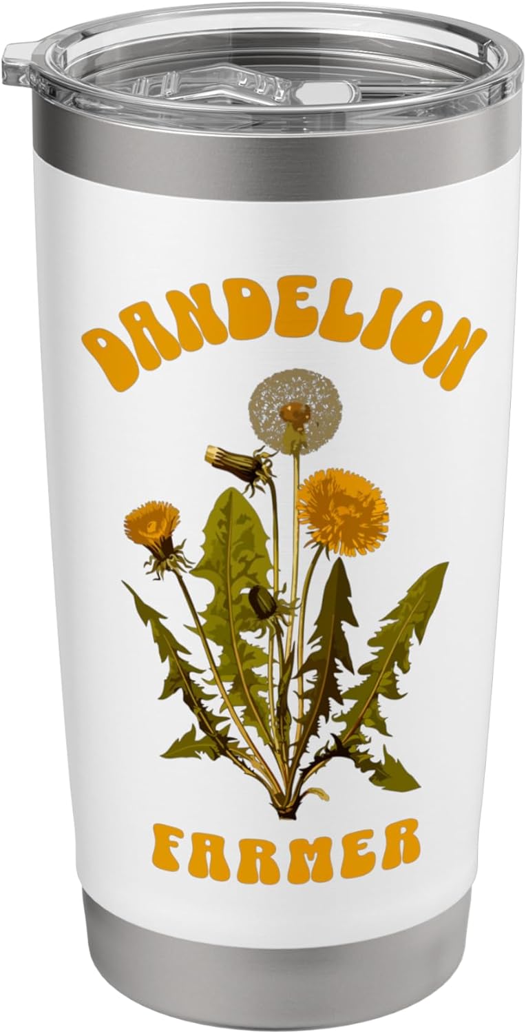 Dandelion Farmer Funny Lazy Lawn Care Procrastinator Stainless Steel Insulated Tumbler
