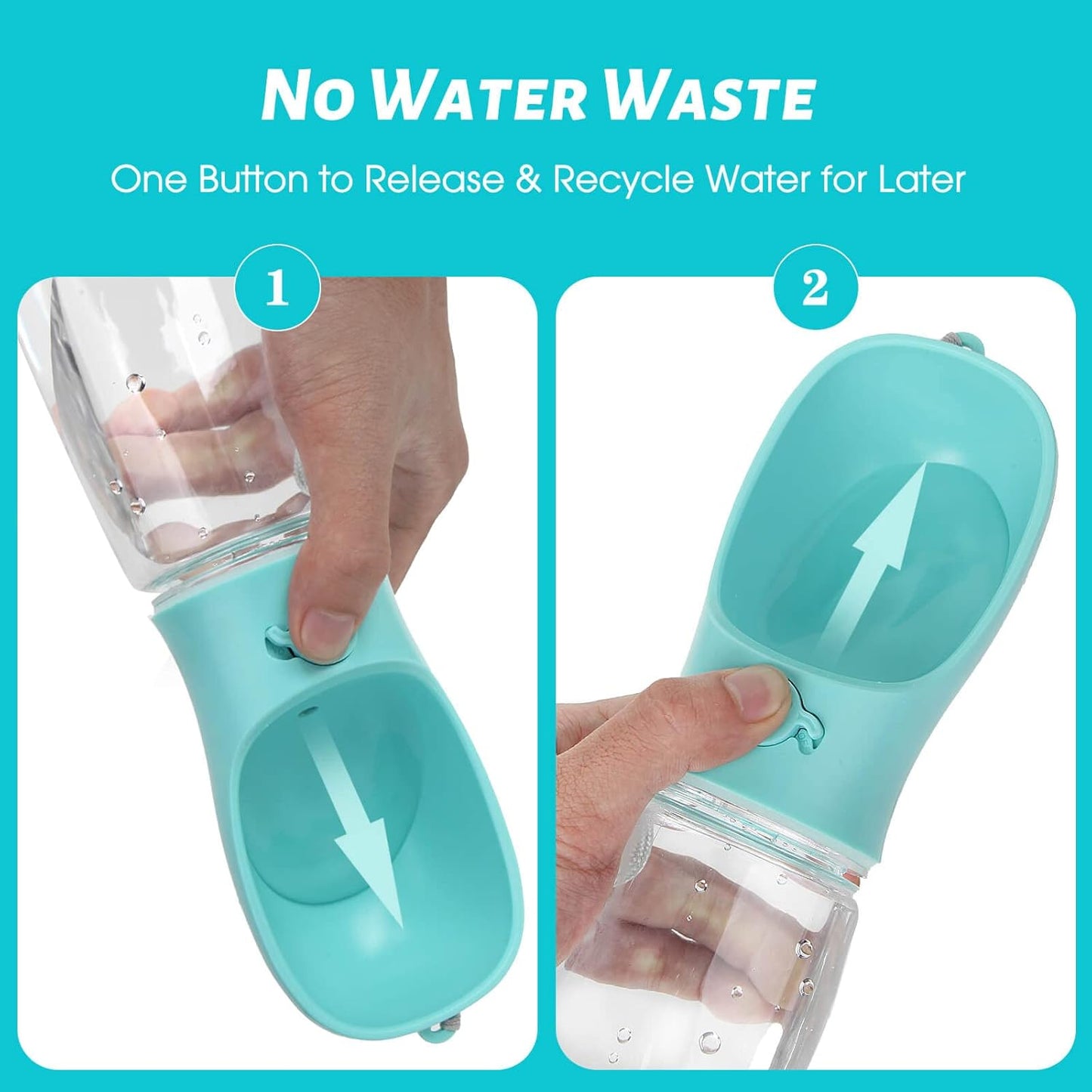 Kalimdor Dog Water Bottle, Leak Proof Portable Puppy Water Dispenser w